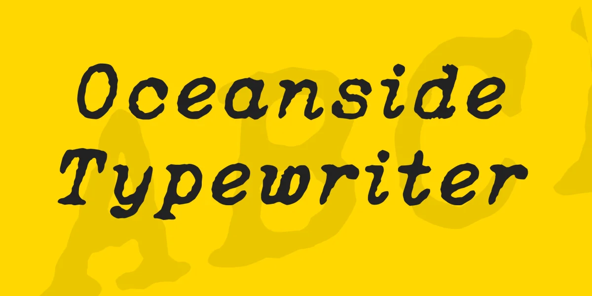 Oceanside Typewriter Font preview 2