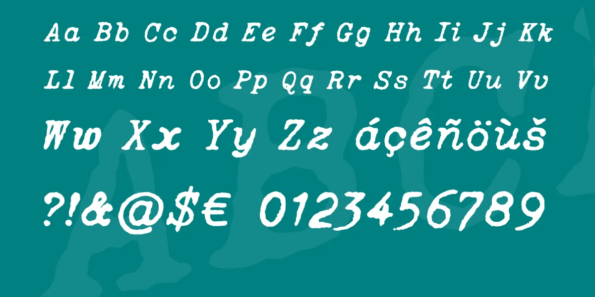 Oceanside Typewriter Font preview 5