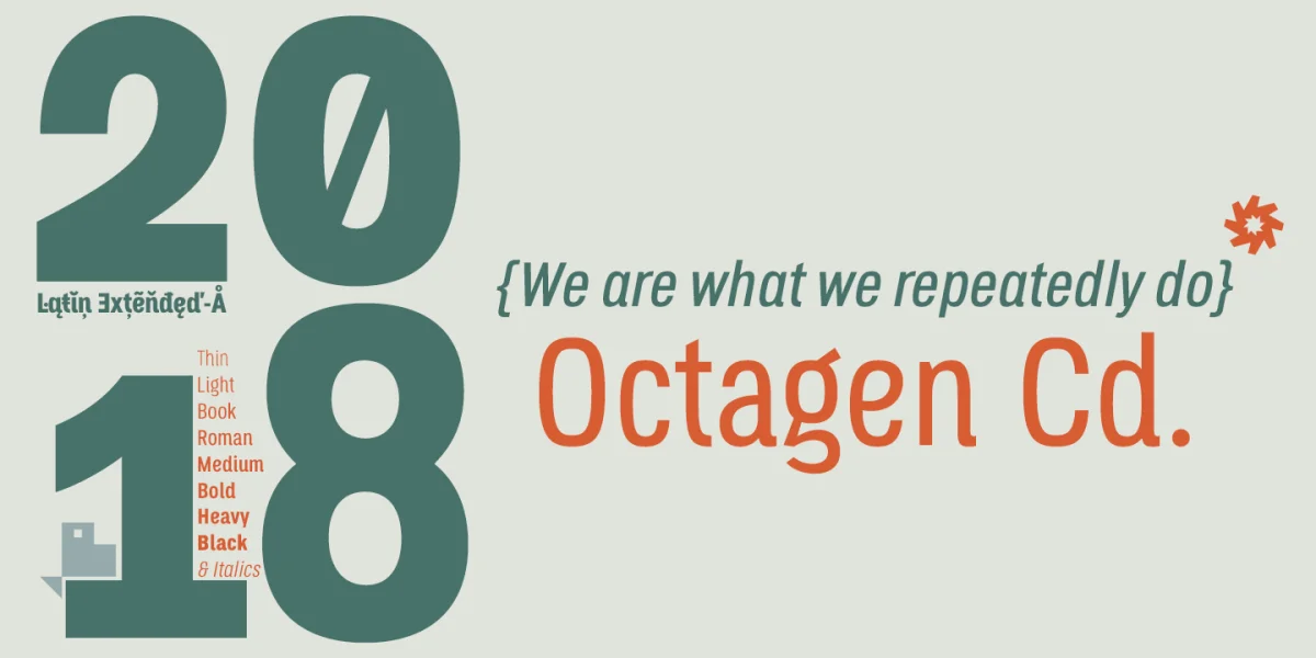 Octagen Font Family preview 2