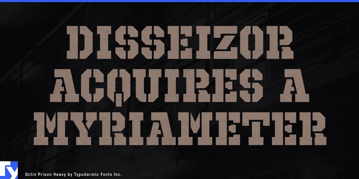 Octin Prison Font preview 4