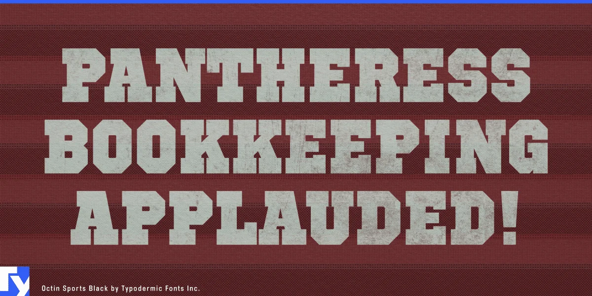 Octin Sports Font preview 2