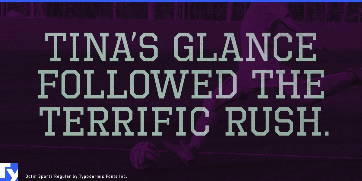 Octin Sports Font preview 3