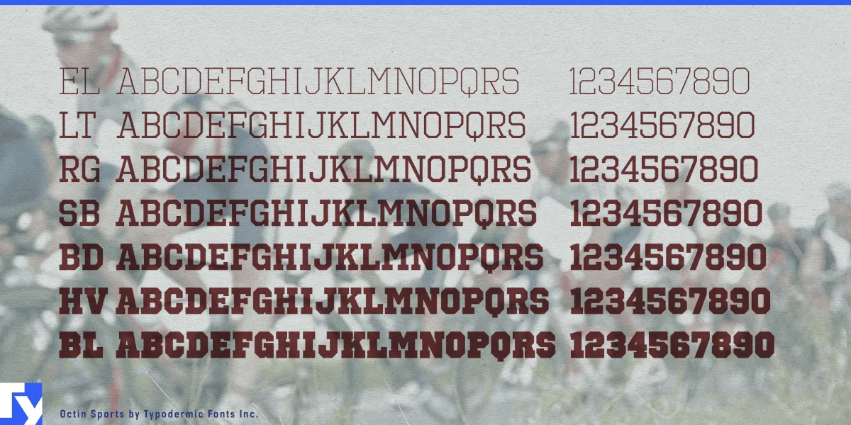 Octin Sports Font preview 4