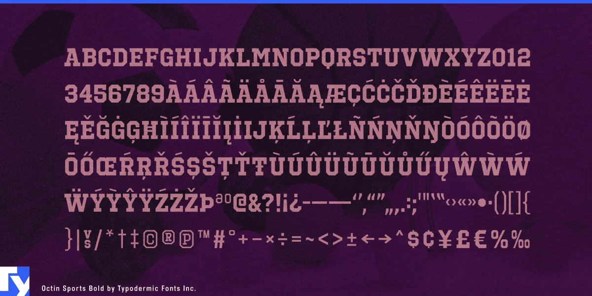 Octin Sports Font preview 5