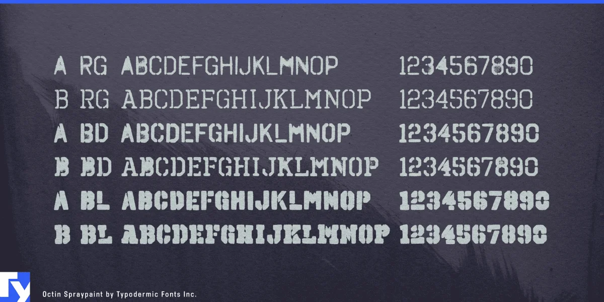 Octin Spraypaint Font preview 2