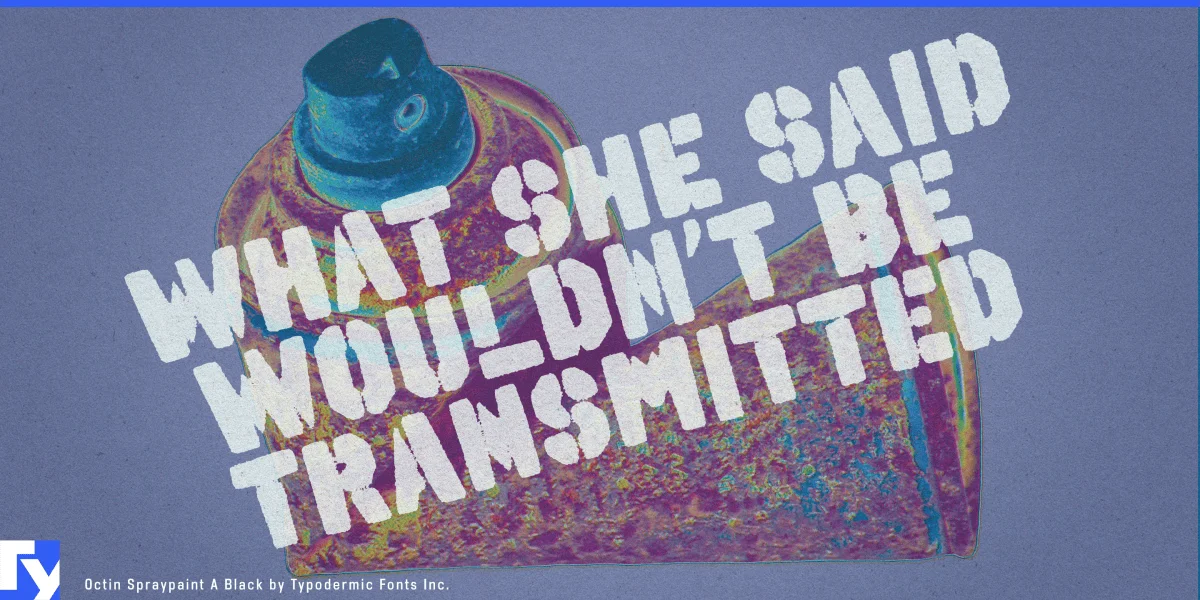 Octin Spraypaint Font preview 3