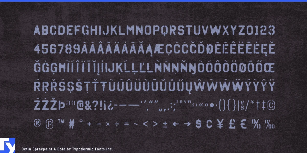 Octin Spraypaint Font preview 7