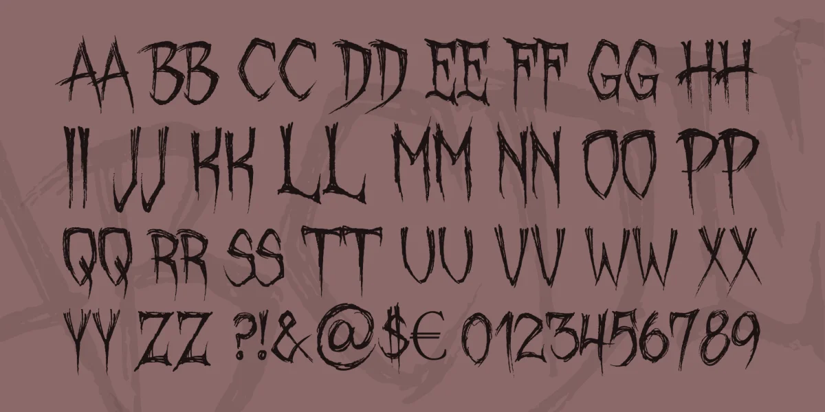 October Crow Font preview 3
