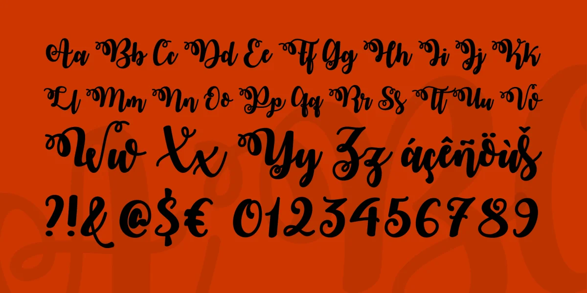 October Twilight Font preview 2