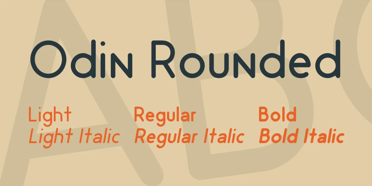 Odin Rounded Font Family preview 2