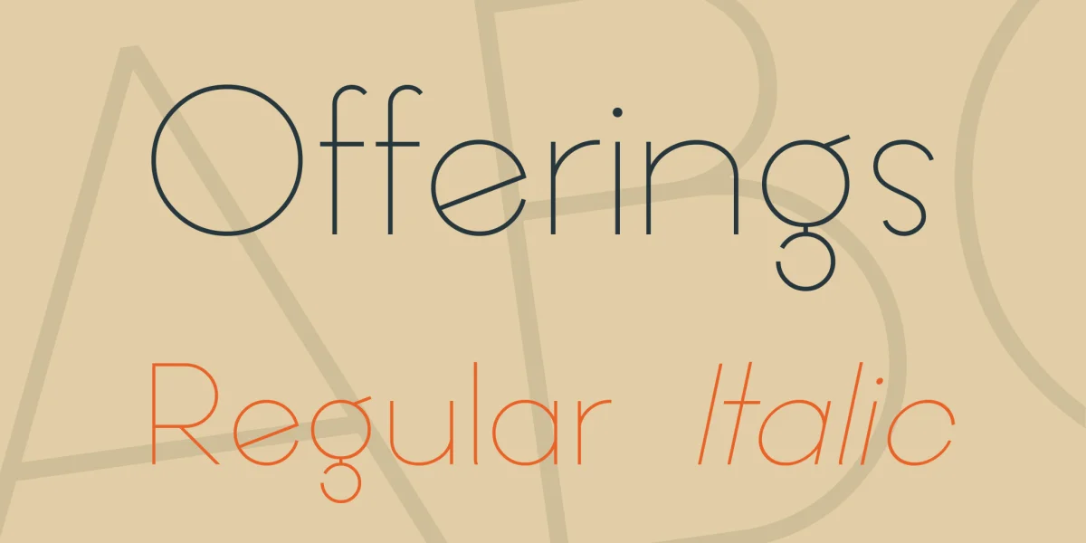 Offerings Font Family preview 5