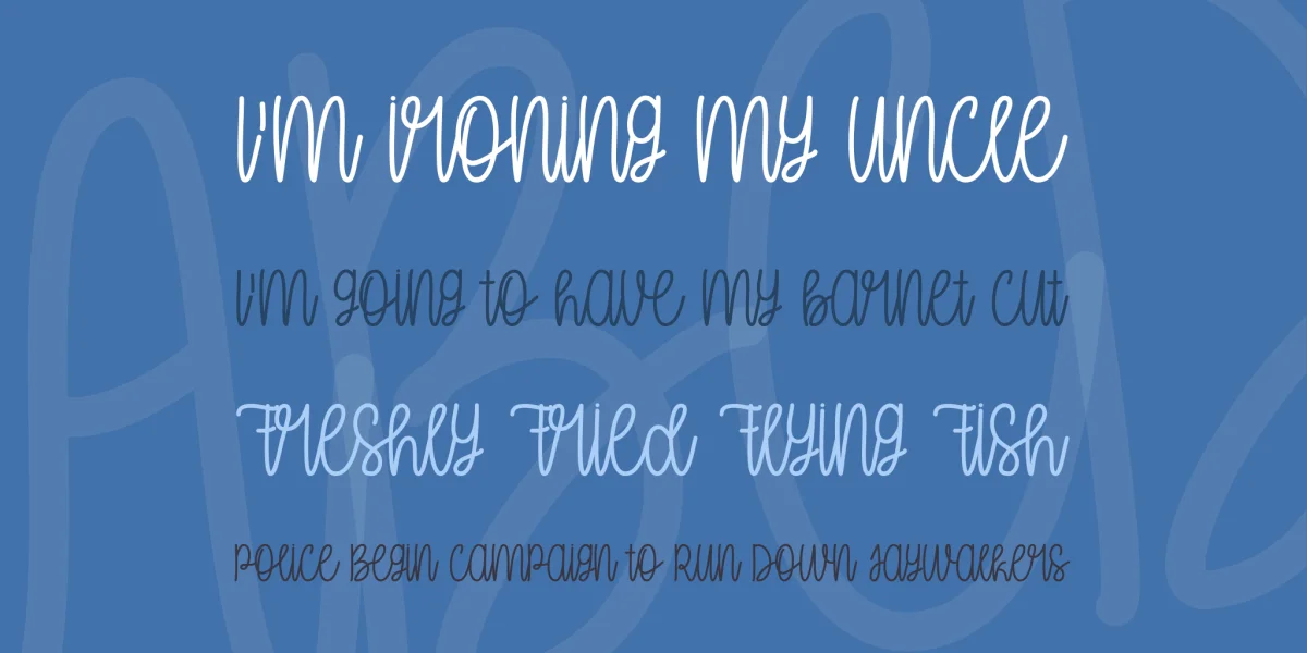 Oh My Its July Font preview 2