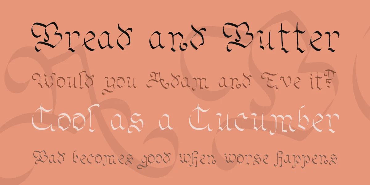 Oh My Goth Font preview 2