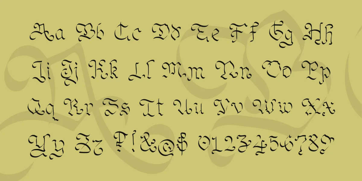 Oh My Goth Font preview 3