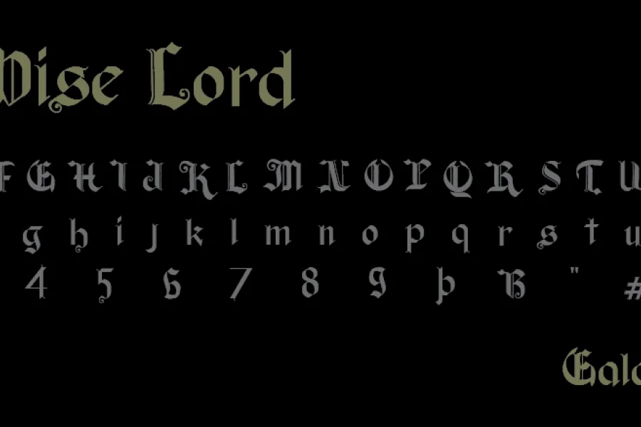 Old Wise Lord Font preview 5