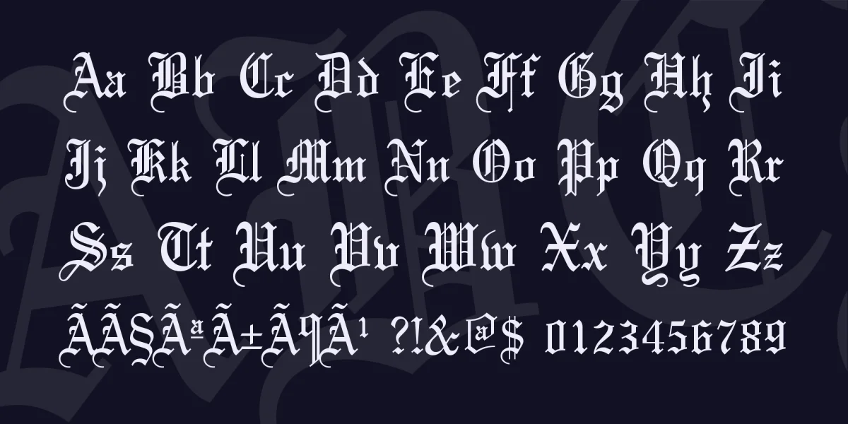Olde English Font preview 4