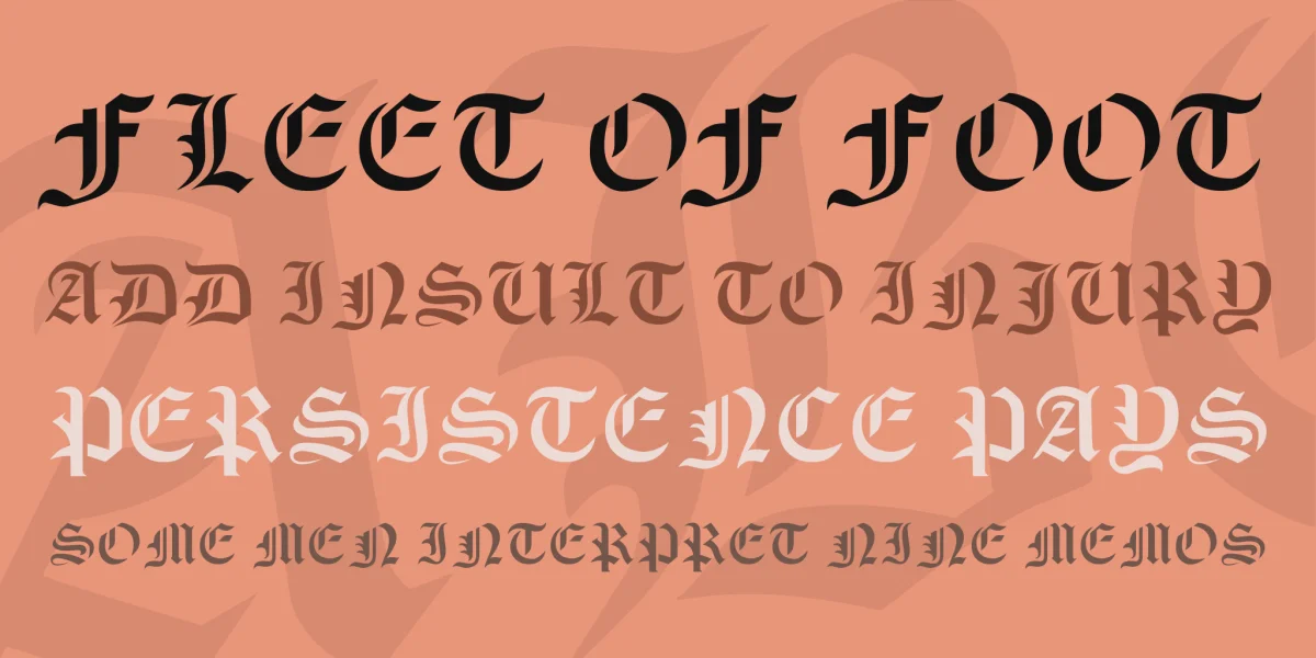 Olde Stencil Font preview 2