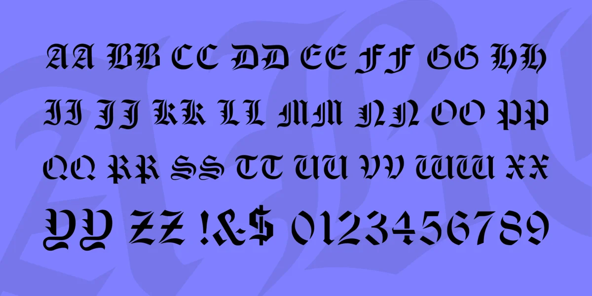 Olde Stencil Font preview 3
