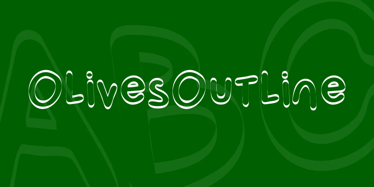 OlivesOutline Font preview 2