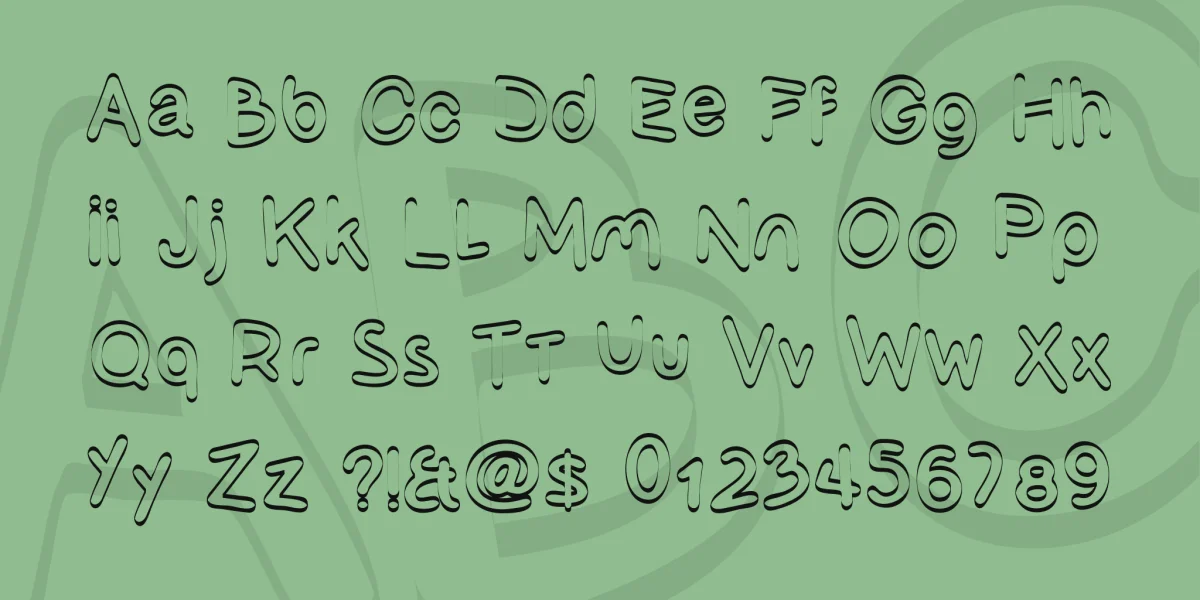 OlivesOutline Font preview 4