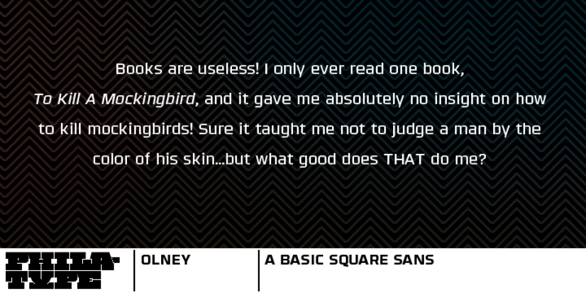 Olney Font preview 2