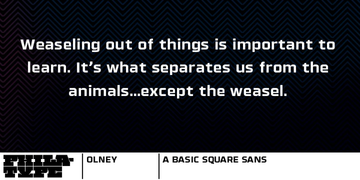 Olney Font preview 3