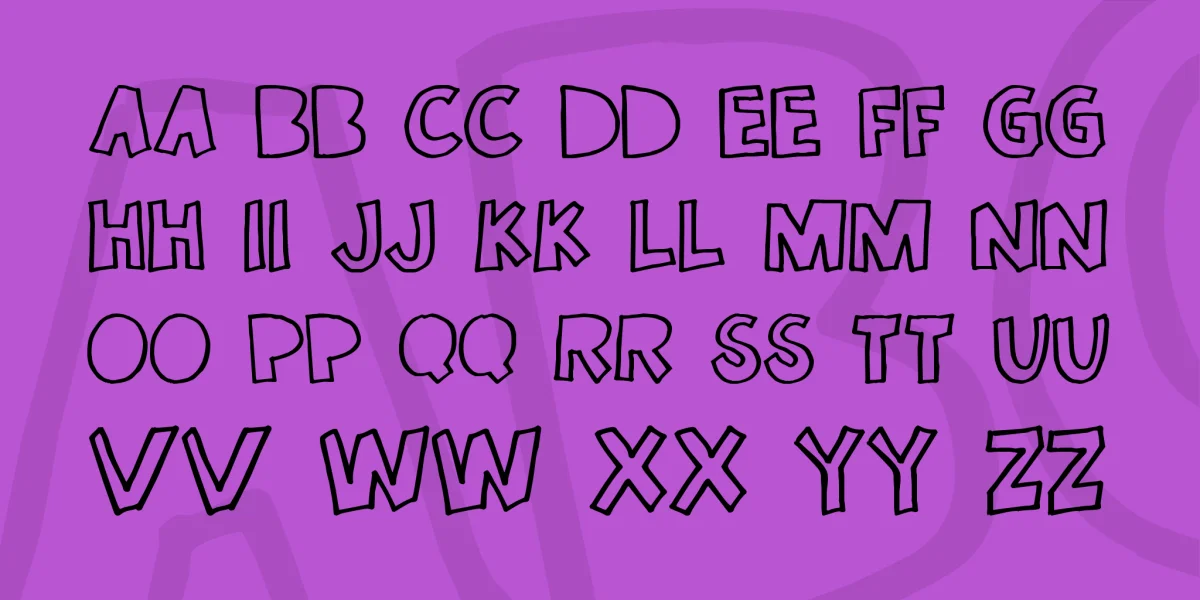 Once in a while Font preview 2