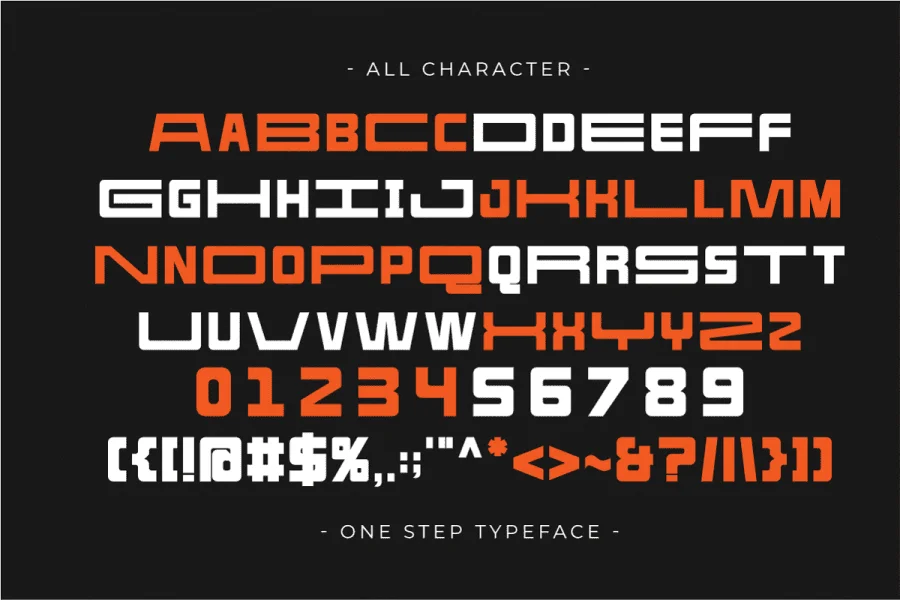 One Step Font preview 7