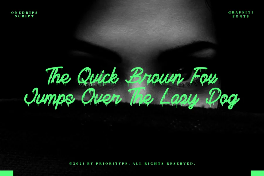 Onedrips Font preview 4