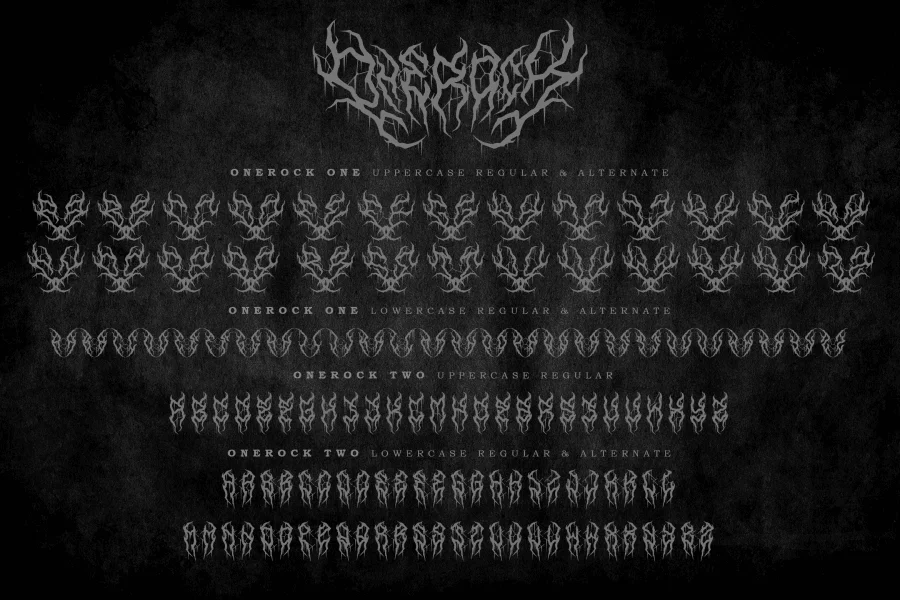 Onerock Font preview 12
