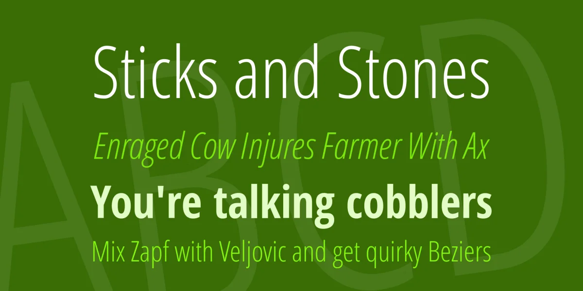 Open Sans Condensed Font Family preview 2