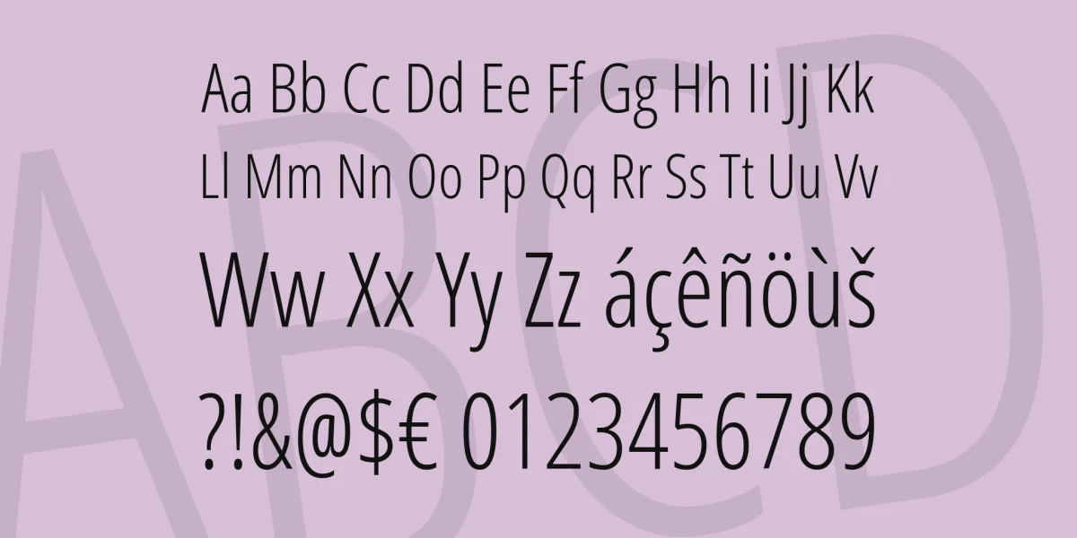 Open Sans Condensed Font Family preview 4