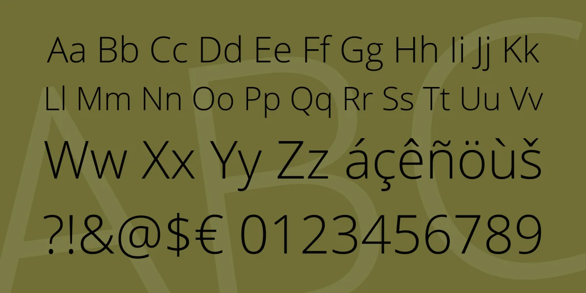 Open Sans Font Family preview 4