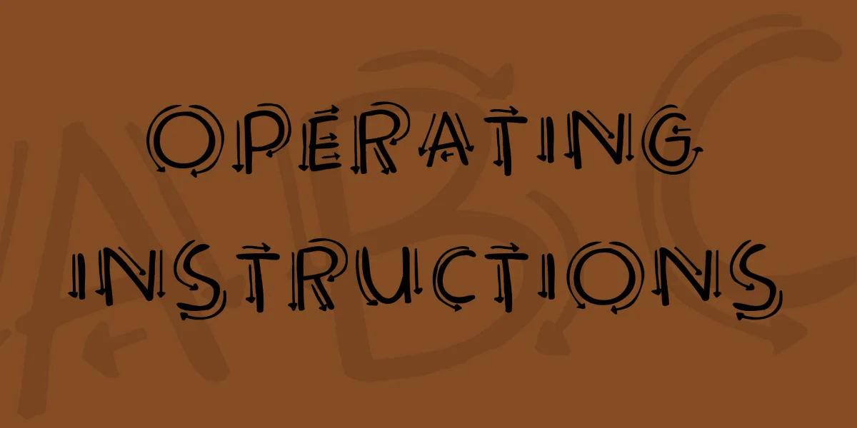 Operating instructions Font