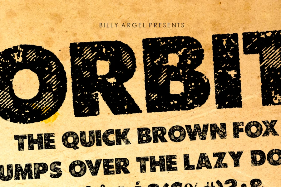 ORBIT PERSONAL USE Font preview 2
