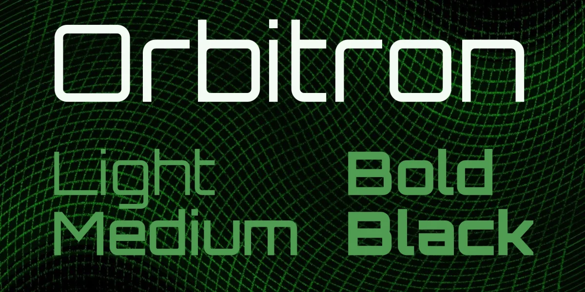 Orbitron Font Family preview 6