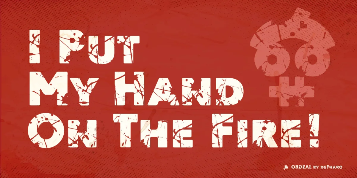 Ordeal Eroded Font preview 2