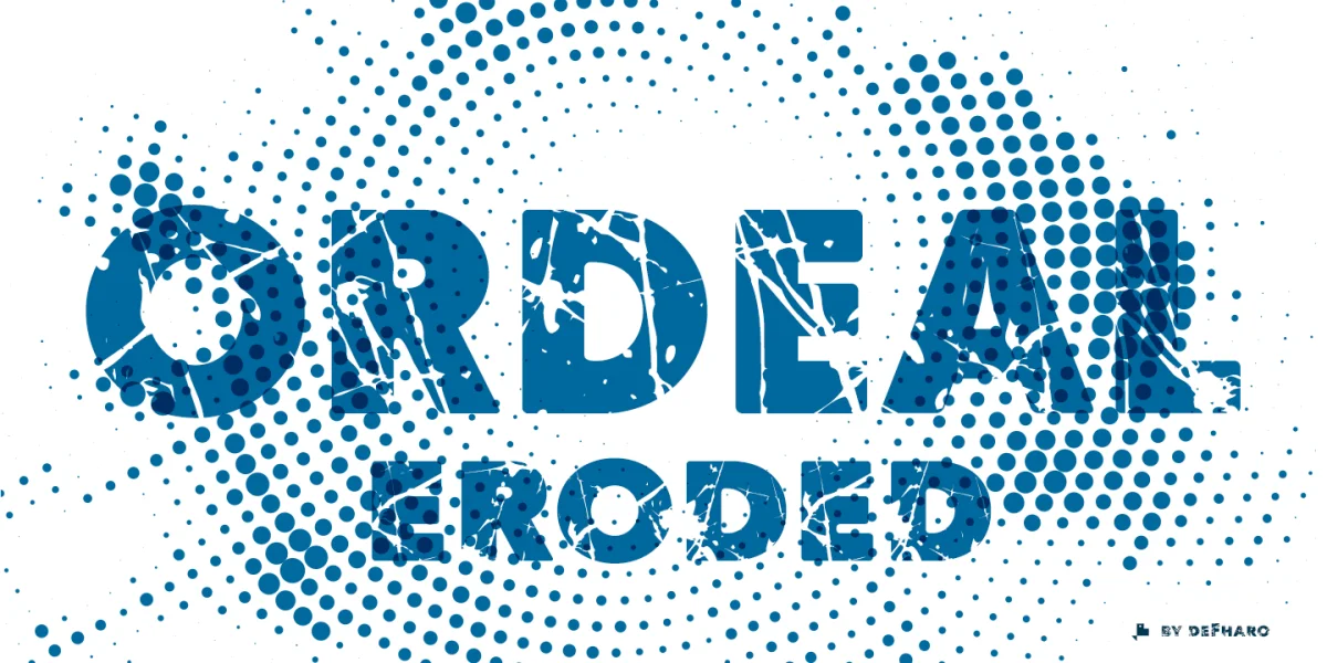 Ordeal Eroded Font preview 3