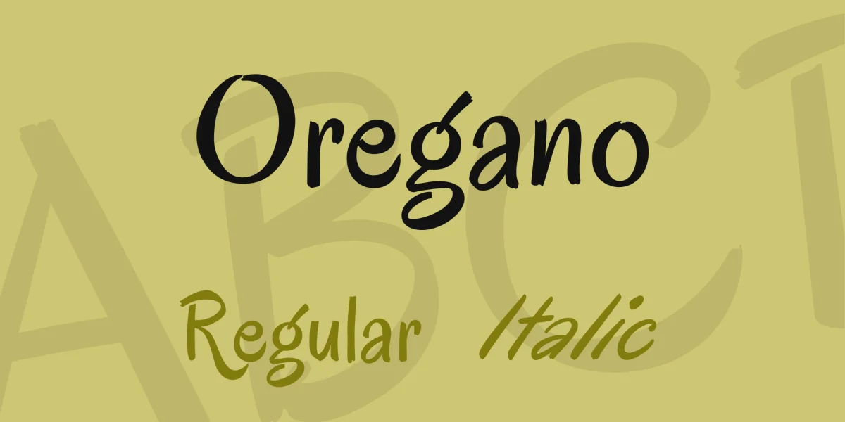 Oregano Font Family