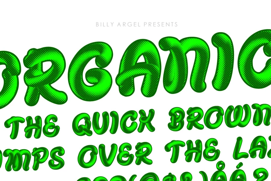 ORGANICAL PERSONAL USE Font preview 3