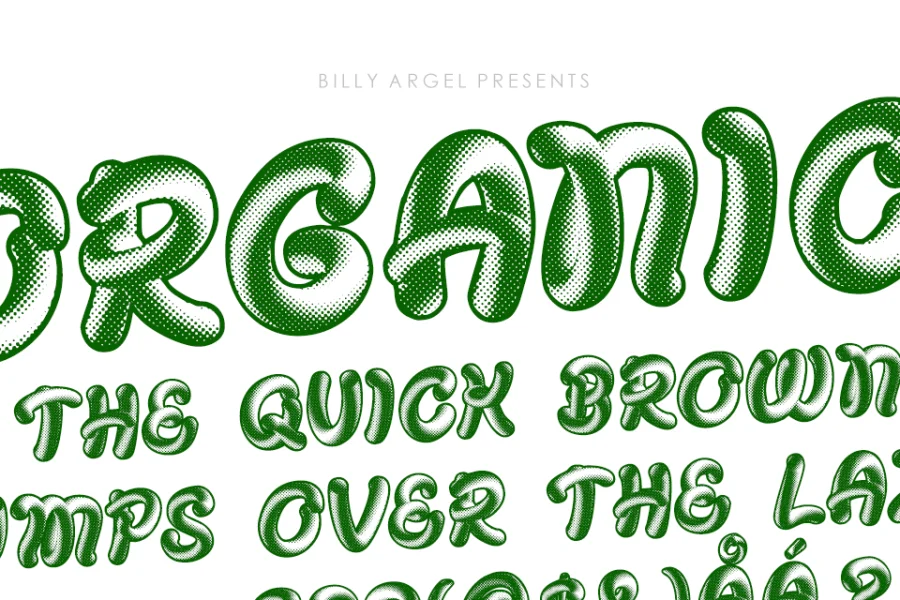 ORGANICAL PERSONAL USE Font preview 4