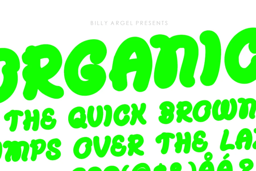 ORGANICAL PERSONAL USE Font preview 5