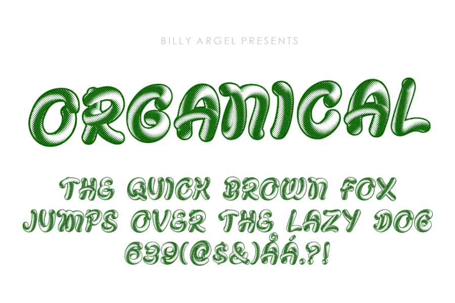 ORGANICAL PERSONAL USE Font preview 6