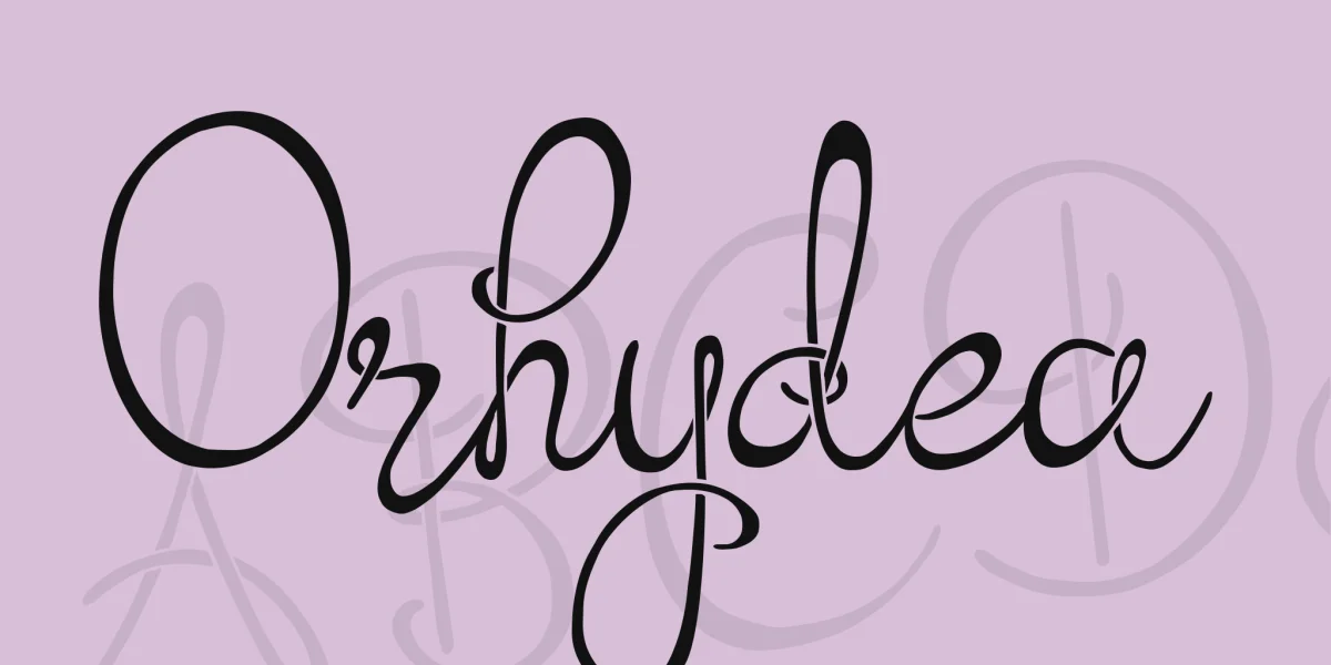 Orhydea Font preview 3