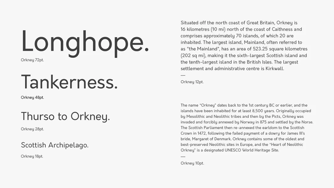 Orkney Font Family preview 5