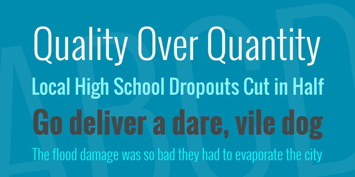 Oswald Font Family preview 2