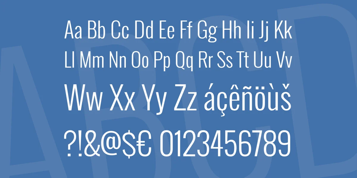 Oswald Font Family preview 3