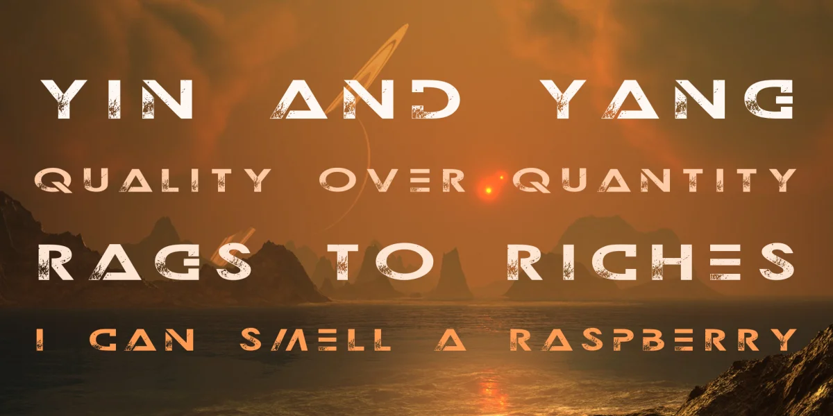 Outerspace Militia Font preview 2