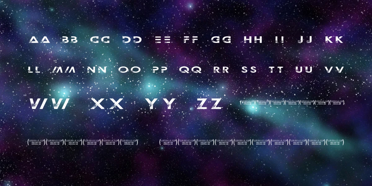 Outerspace Militia Font preview 3