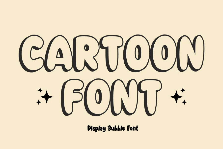 Outline Bubble Font preview 2